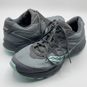 Saucony Cohesion 11 Gray Light Blue Shoes Size 9